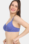 Rosaline Padded Wired 3/4th Coverage T-Shirt Bra - Amparo Blue — thumbnail 3